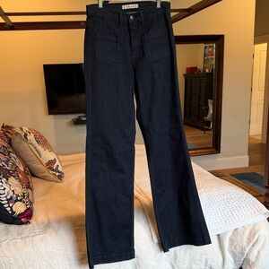 J Brand Dark Navy Wide Leg Jeans